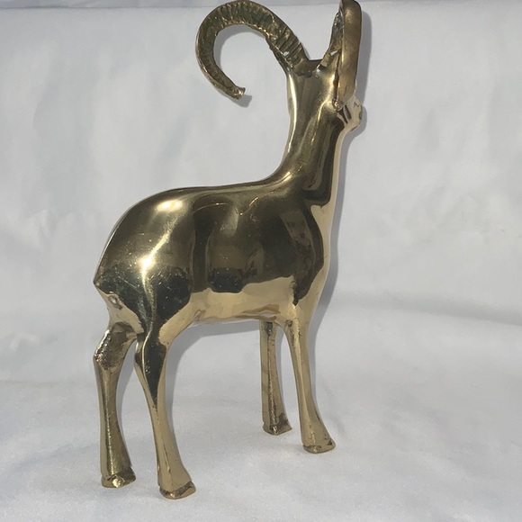 Vintage Solid Brass Ram Decor - Picture 5 of 9